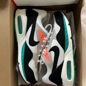 Nike Air Max Sneakers in White and Black with Teal Accents